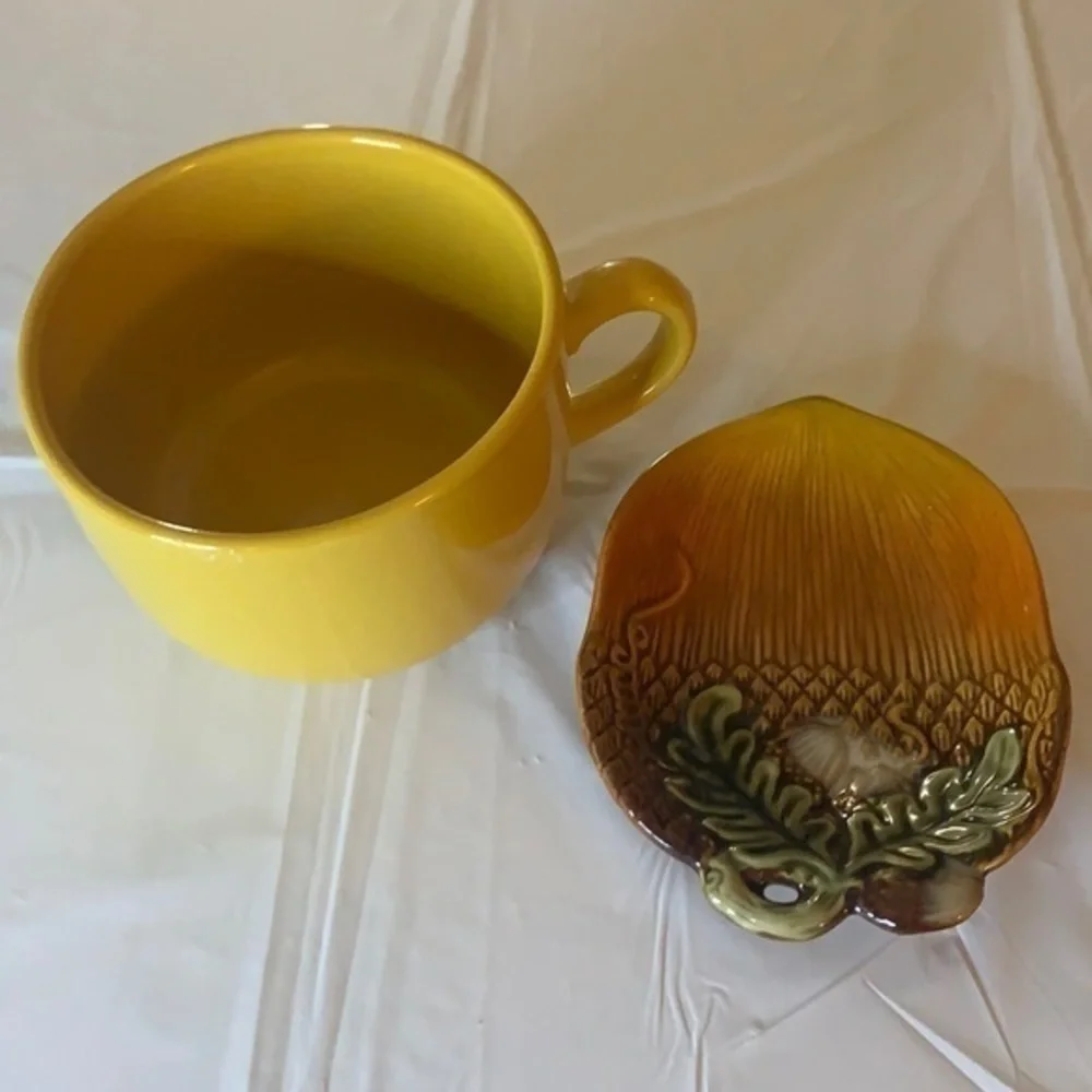 Coffee cup and decorative plate